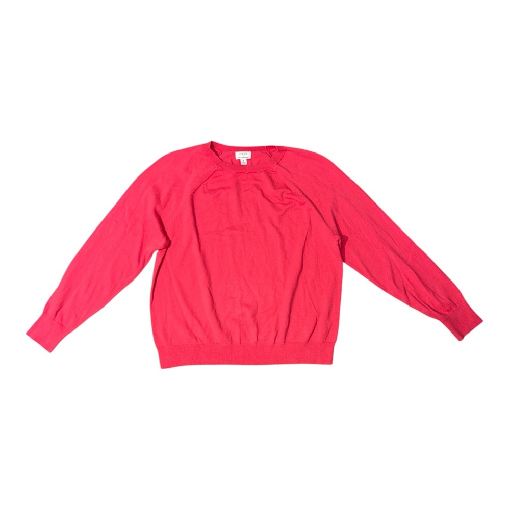 J. Crew with Cashmere Bold Pink Sweater Medium